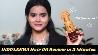 Indulekha Bringha Hair Oil Review in 3 Minutes NOT SPONSORED MUST WATCH BEFORE BUYING shortreview [upl. by Ococ]