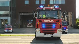 Groot Interventie vertrek Brandweer Antwerpen  Hulpdiensten met spoed naar Tramongeval in Merksem [upl. by Ellehcen779]