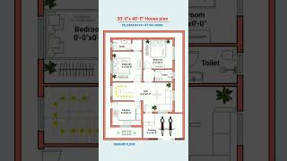 30x40 House plan design shorts home housedesign homeplan floorplan [upl. by Robbert365]