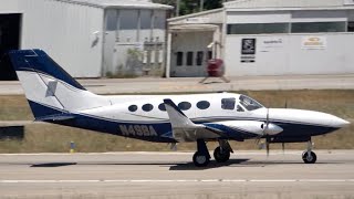 Cessna 414A Chancellor N49BA at Sabadell Airport [upl. by Carlo]