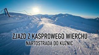 POV Zjazd z Kasprowego Wierchu Trasą Goryczkową nartostradą do Kuźnic 4K50fps 2023 [upl. by Imac]