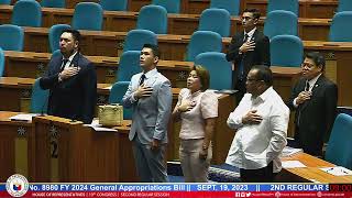 19th Congress 2nd Regular Session 23 Budget  HB No 8980 FY 2024 General Appropriations Bill 11 [upl. by Renzo]