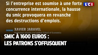 SMIC à 1600 euros  les patrons soffusquent [upl. by Berstine604]