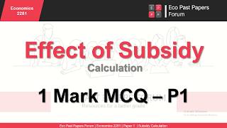 Effect of Subsidy on Demand and Supply Diagram  Animated Working O Level Economics [upl. by Leland]