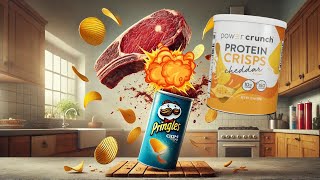 Power Crunch Protein Chips quotPringle Style Protein Chipsquot [upl. by Enileoj]