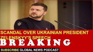 Controversy Surrounds Ukrainian President Zelenskyys Speech [upl. by Llednahc409]