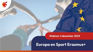 Online inspiratiebijeenkomst Europa en Sport Erasmus [upl. by Rednazxela738]