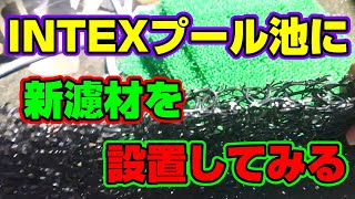 【汚池再生計画】INTEXプール池に、武藤養鯉場で買った、新濾材を使ってみた‼＃池用濾材＃濾材koifarmkoikoipond＃武藤養鯉場 [upl. by Etteuqaj]