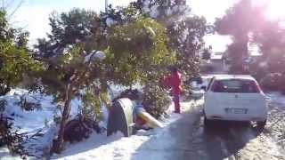 Erchie salento neve 31 dic 2014 video8 snow fineanno [upl. by Eimmit507]