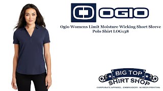 Ogio Womens Limit Moisture Wicking Short Sleeve Polo Shirt LOG138 [upl. by Annaynek]