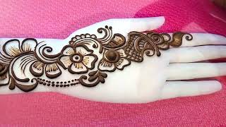 New Flower Bel mehandi design तीज स्पेशल मेहंदी का डिज़ाइन  Front hand bel mehndi designs  mehandi [upl. by Ylil]