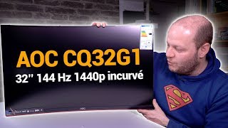 AOC CQ32G1  écran gaming 32quot incurvé 144Hz et 1440p [upl. by Oflodur733]