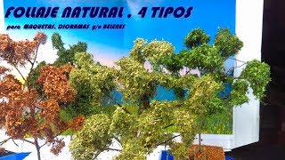 como hacer ARBOLES para MAQUETASDIORAMAS yo BELENES  FOLLAJE natural  4 TIPOS 2021 [upl. by Qirat]