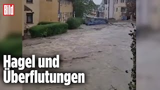 Bisingen Hochwasser nach Unwetter in BadenWürttemberg [upl. by Eellehs]