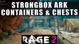 Rage 2 Strongbox Ark storage containers Ark Chests and data pad [upl. by Anoel173]