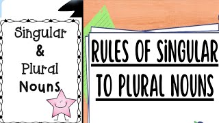 Rules of singular to plural nouns [upl. by Katrinka898]