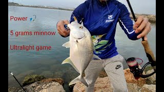 Power 🎣 5 grams minnow with ultralight set up  SanaAll Angler 🎣  Salalah Oman [upl. by Weintrob596]