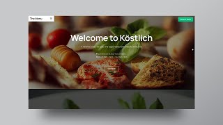 Köstlich Restaurant One Page Website [upl. by Alva994]