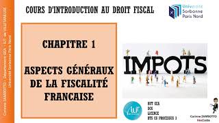 Cours de fiscalité  Introduction à la fiscalité française  BUT GEA  2021  FISCA01 [upl. by Llenral]