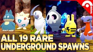 All 19 Rare Grand Underground Spawns in Pokemon Brilliant Diamond amp Shining Pearl [upl. by Ohare]