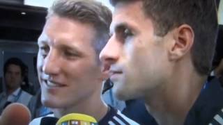 Schweinsteiger uMüller granteltInterview WM2014 [upl. by Goff32]