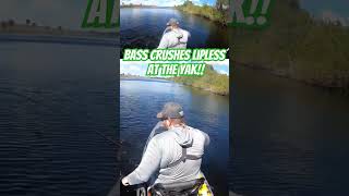 BASS CRUSHES THE QUAKE AT THE YAK 6thsensefishing kayakbassfishing bassfishing wildyfishing [upl. by Nauwtna144]