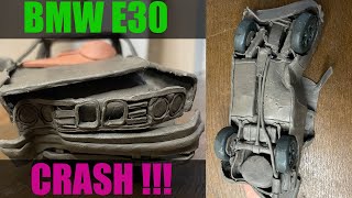 Crash BMW 3series E30 Plasticine Car [upl. by Rabin180]