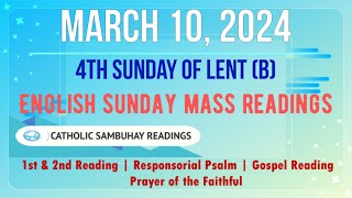 10 March 2024 English Sunday Mass Readings  3rd Sunday of Lent B [upl. by Hassin99]