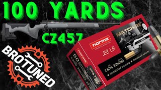 CZ 457 LRP  100 Yard Norma Match22  Ammo Test  IBI Barrel [upl. by Hotchkiss409]