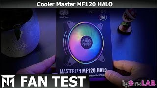 Cooler Master Masterfan MF120 HALO Fan Test Benchmark [upl. by Floro43]