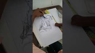 Department of fine arts student amu art work short pencildrawing video [upl. by Bogey]