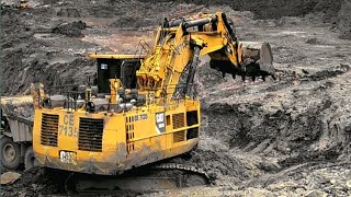 cat 6030b excavator in mud excavation work [upl. by Aneri]