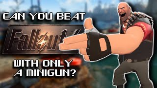 Can You Beat Fallout 4 With Only A Minigun [upl. by Nrobyalc333]