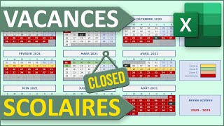 Calendriers automatiques des vacances scolaires [upl. by Noraed]