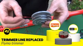 How to Load a Flymo Trimmer line in a Flymo Strimmer Easy Steps [upl. by Yerffoj]