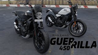 Royal Enfield Guerrilla 450  Black and White  4K [upl. by Zilvia993]