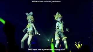 Len And Rin Kagamine  Purple Butterfly on your Right Shoulder  Project DIVA Live  eng subs [upl. by Laktasic]