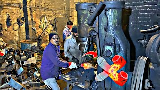 How Genius Blacksmith Made Adze Hammer  Iron Process Of Forging Adze Hammer In Factory [upl. by Esbenshade]