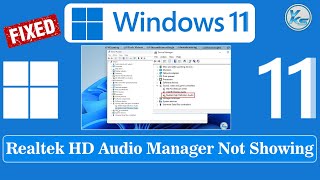 ✅ How To Fix Realtek HD Audio Manager Not Showing In Windows 11 [upl. by Ylen]