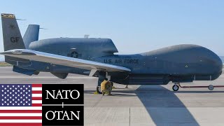 USAF RQ4 Global Hawk supports NATO operations on the eastern flank [upl. by Otnas253]