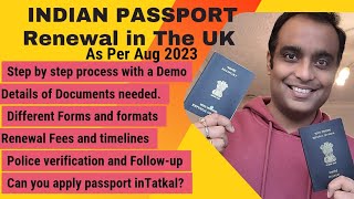 Indian Passport Renewal In UK Step by step process with a Demo [upl. by Truman47]