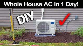 How to Install a Mr Cool 18000 BTU AC in Just 1 Day [upl. by Inahs]