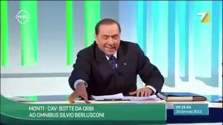 Quando Silvio Berlusconi tirò un cartello in testa a Marco Damilano [upl. by Eicrad]