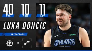 HEADBAND LUKA 👀 40POINT TRIPLEDOUBLE from Doncic leads Mavs to 50point win 😱  NBA on ESPN [upl. by Mariko180]