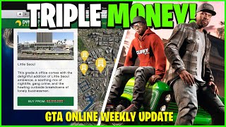 GTA ONLINE WEEKLY UPDATE TRIPLE MONEY amp DISCOUNTS [upl. by Duwe]