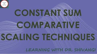 Constant Sum Scaling Technique [upl. by Yazbak]