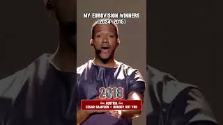 My Eurovision Winners 20242015 europe esc eurovision music viral shorts uk throwback [upl. by Sheepshanks737]