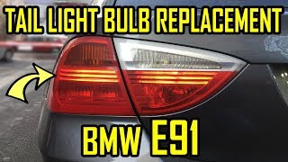 BMW E91 Tail Light Bulb Replacement [upl. by Sanalda]