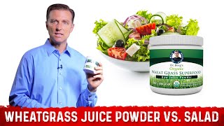 How Much Wheatgrass Juice Powder Equals How Much Salad – Dr Berg [upl. by Atiran]