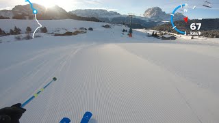 the legendary 8 Gardenissima  pov first lift early morning 4k Ortisei Seceda Italy [upl. by Mayor]